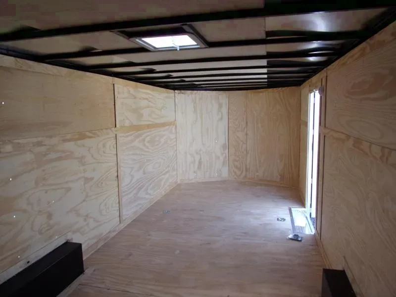 2025 Covered Wagon 8x24 Charcoal Cargo Trailer with Ramp Door