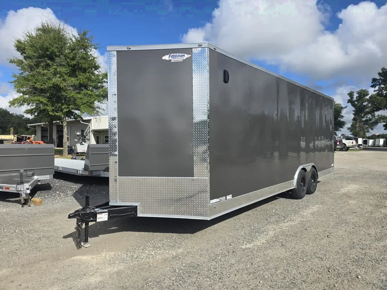 Enclosed 2027 8X24 Freedom Trailers 8.5×24 14k Enclosed Carhauler w/ Ramp door trailer polycore