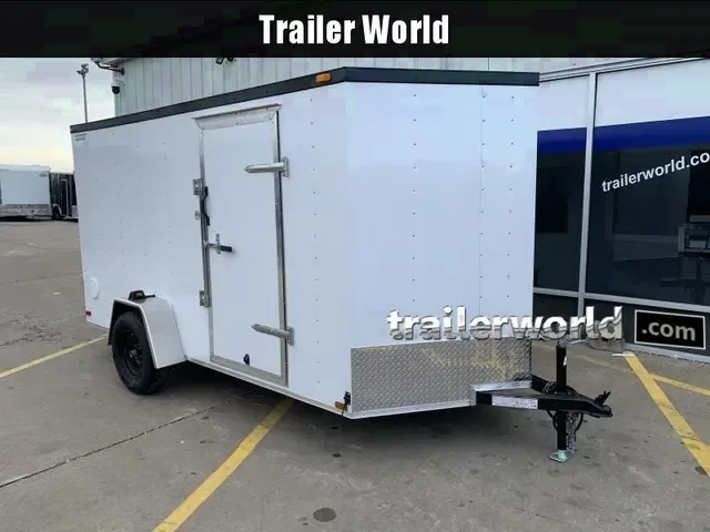 2025 6x12 Single Axle Enclosed Cargo Trailer - Double Door Access