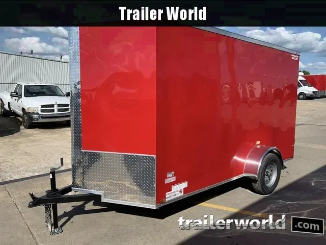 Eye-Catching Red 2025 6x12 Tandem Axle Enclosed Trailer