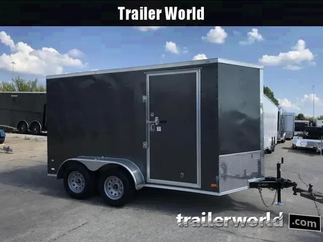 New 2025 Covered Wagon 6x12 V-Nose Tandem Axle Enclosed Cargo Trailer