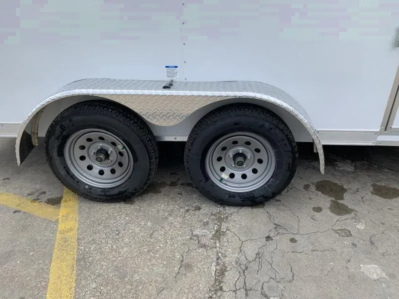 2025 Continental Cargo 6x14 V-nose Enclosed Trailer - White