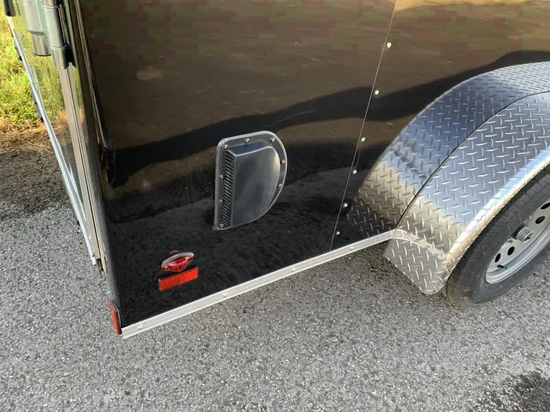 Sleek 2025 Continental Cargo 7x14 V-Nose Enclosed Trailer - Black Edition