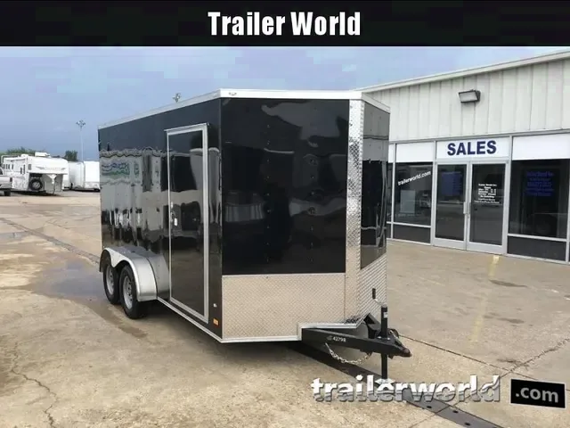 2025 Covered Wagon 7x14 V-Nose Tandem Axle Cargo Trailer