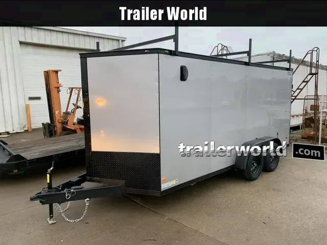 2025 Covered Wagon 7x16 Enclosed Cargo Trailer (Silver) - Make an Offer!