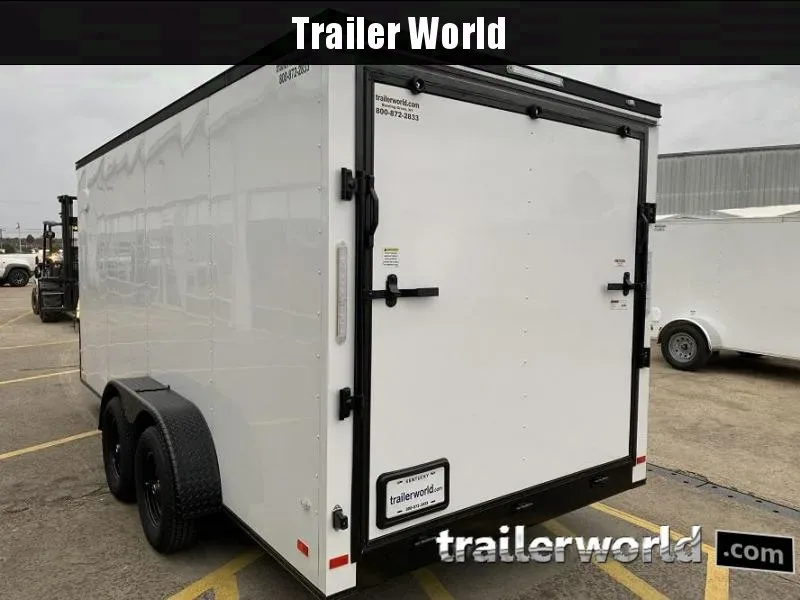 2025 Covered Wagon 7x16 V-Nose Enclosed Cargo Trailer - BLACK OUT