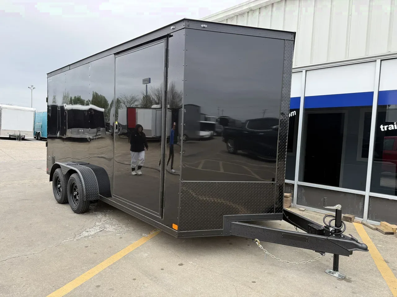 110555 - 2026 Covered Wagon 7' x 16' x 7' TA Black Gold Cargo / Enclosed Cargo Trailer