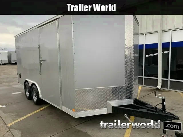 2025 Covered Wagon 8.5 x 16 Silver Tandem Axle Cargo Trailer - Make Offer