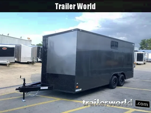2025 Covered Wagon 8.5x18 V-Nose Cargo Trailer with Camper Prep – Make an Offer!