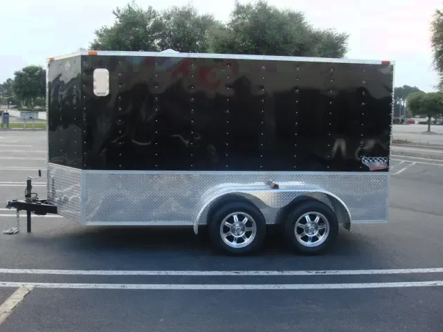 16FT CARGO TRAILER W/ WRAP AROUND DIAMOND PLATING