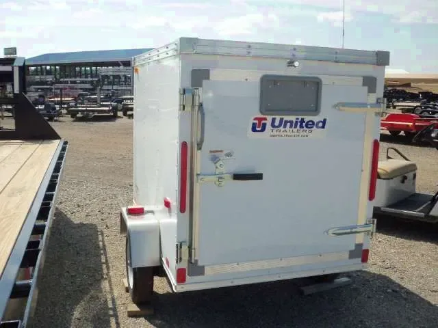 8ft  White Enclosed Cargo Trailer
