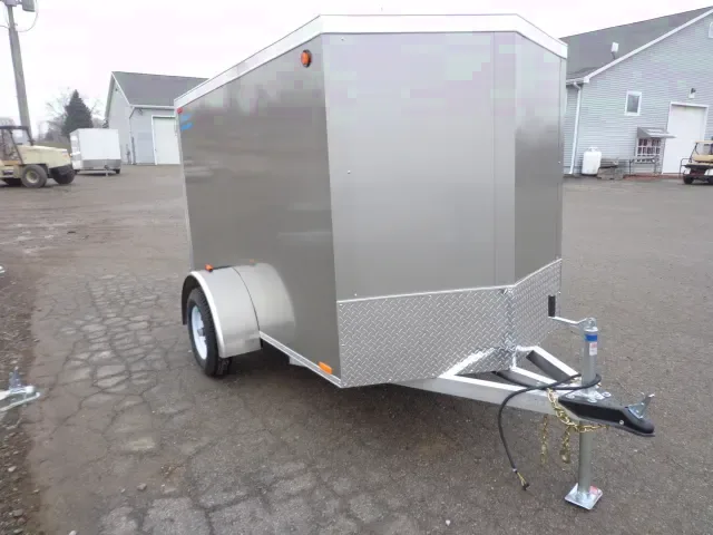 Pewter 8ft V-nose Cargo Enclosed Trailer