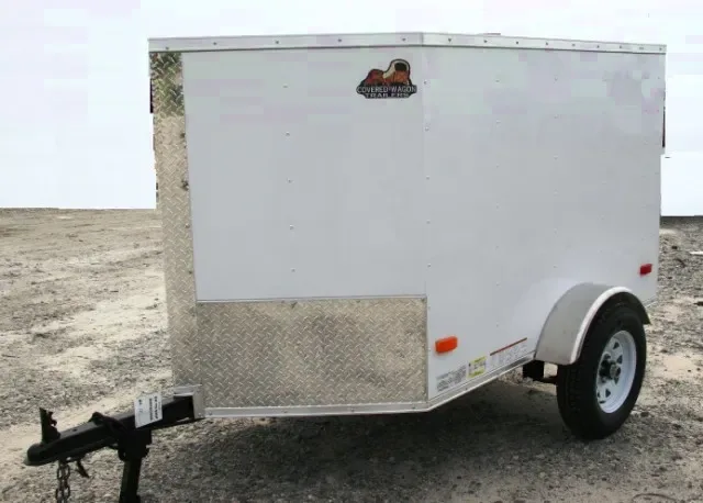 White Single Axle 10ft Enclosed Landscape Cargo