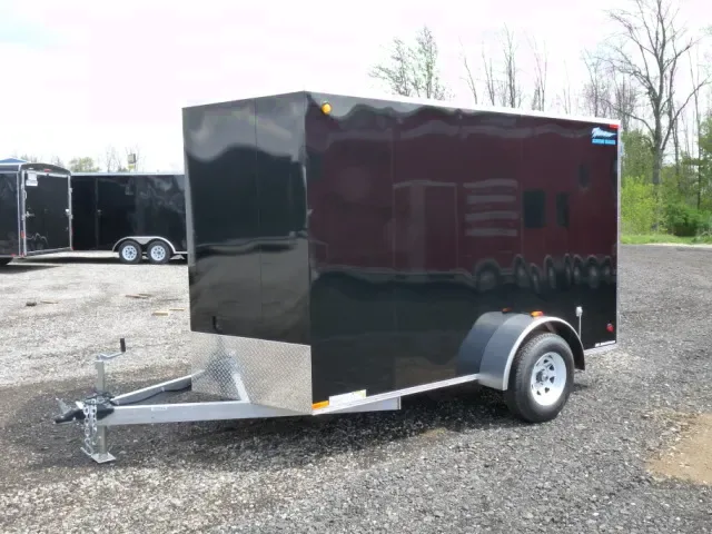 Black 12ft  All Aluminum Enclosed Cargo Trailer