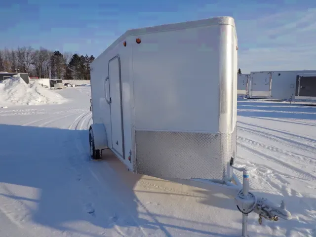 12ft V Enclosed Cargo trailer  w/White Vinyl Walls