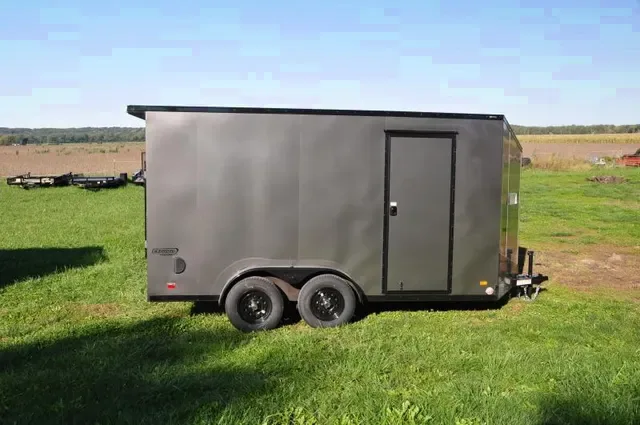 Charcoal 14ft Enclosed V-Nose Cargo