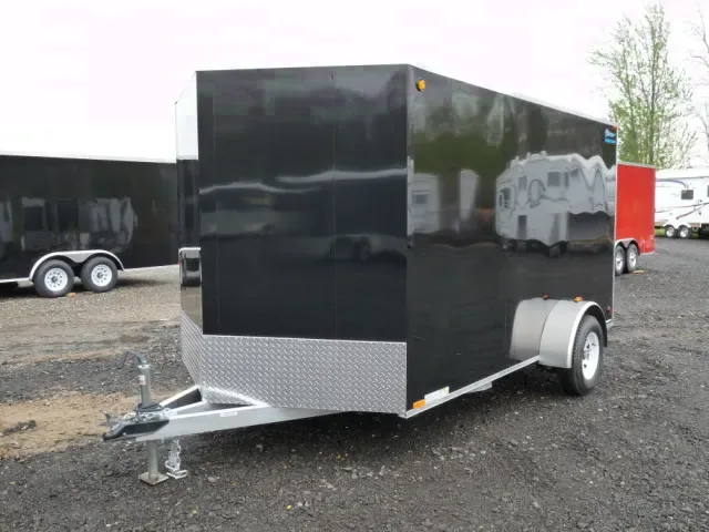 14ft Black All Aluminum Motorcycle Trailer