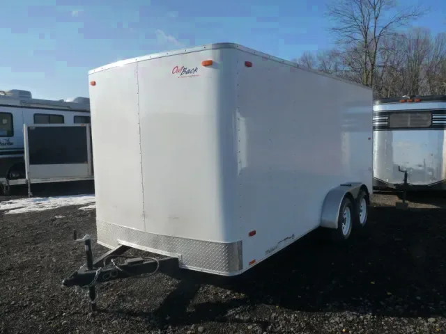 16ft White Cargo Trailer w/Barn Doors