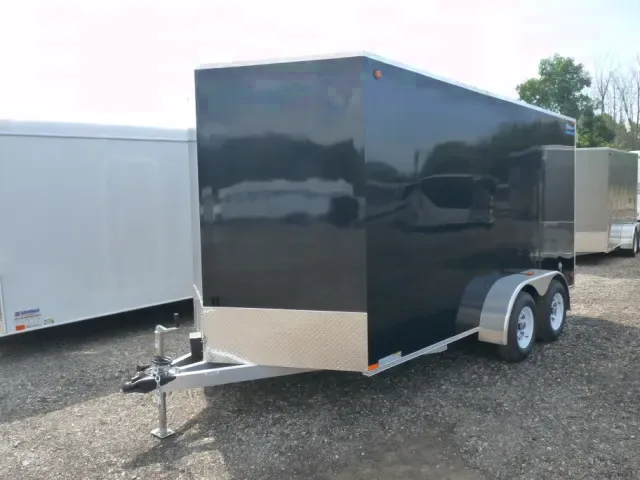 16FT BLACK ALUMINUM CARGO TRAILER