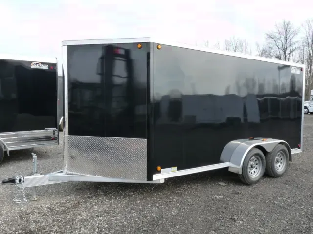 18FT V-Nose Motorcycle Trailer-(2) 3500# Torsion Axles