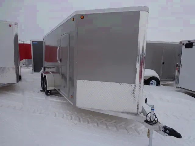 18ft V Nose Cargo Trailer Shown in Pewter