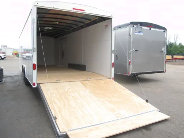 24ft White Cargo Trailer with White Walls