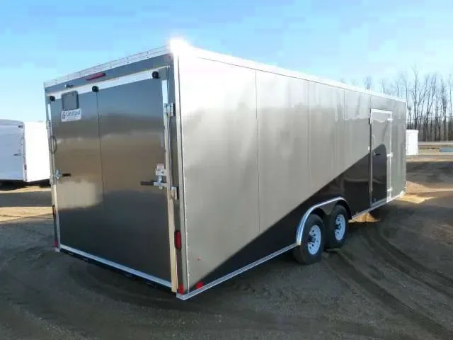 28ft Charcoal and Silver Two-Tone  V-Nose Cargo Trailer