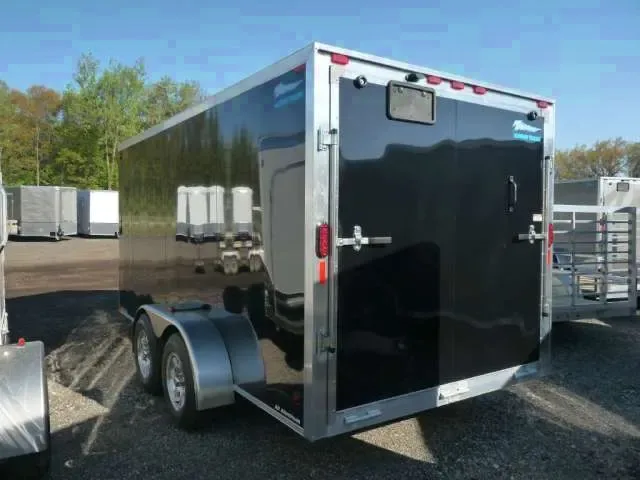 Black 16ft Enclosed Utility Trailer