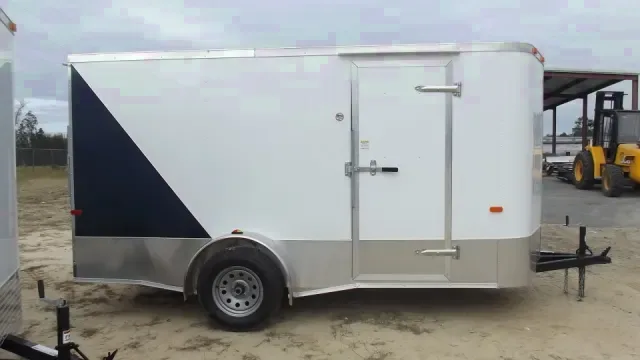 Blue/White Two Tone 12ft Cargo Traielr
