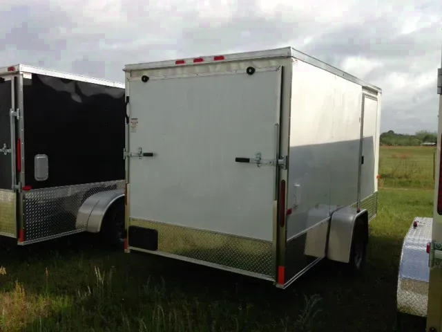 12FT White V-Nose Enclosed Cargo Trailer