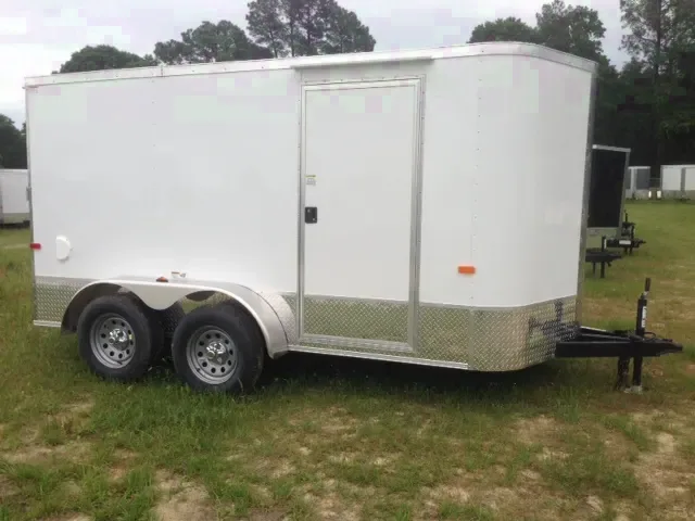 White 12FT Tandem Axle  CARGO TRAILER