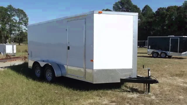 14FT WHITE TA ENCLOSED TRAILER
