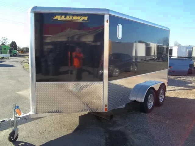 ae7x12tam aluma enclosed cargo motorccyle trailer sport
