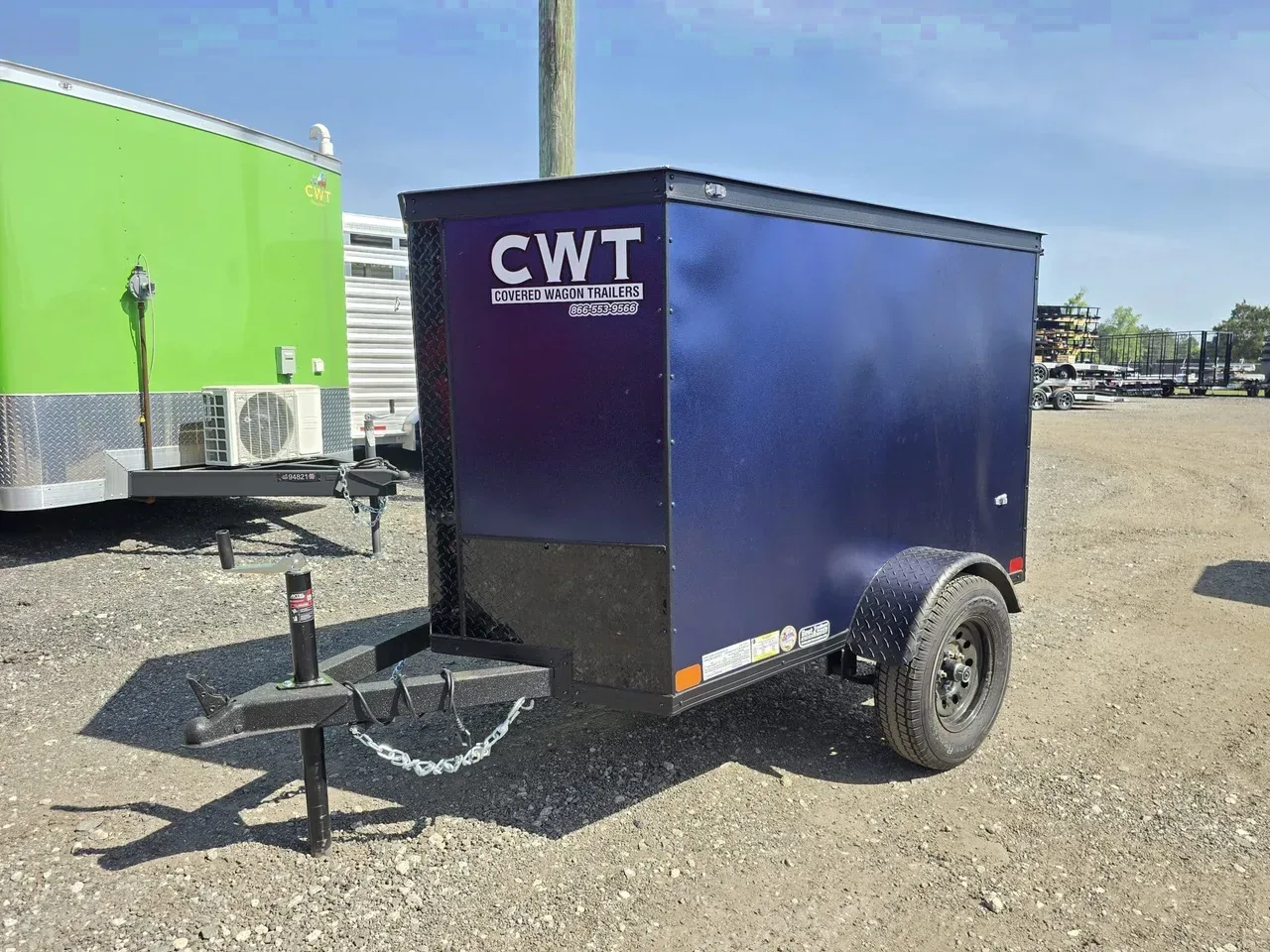 Enclosed 2026 4X6 Covered Wagon Trailers 4×6 Enclosed Trailer With Swing Door -eccw406-111956 4 ft. x6 ft.