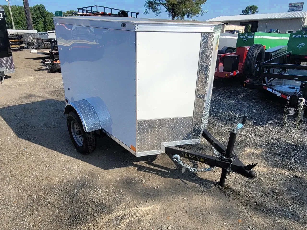 Enclosed 2026 4X6 Covered Wagon Trailers 4&amp;#215;6 Enclosed Trailer With Swing Door -eccw406-114488 4 ft. x6 ft.