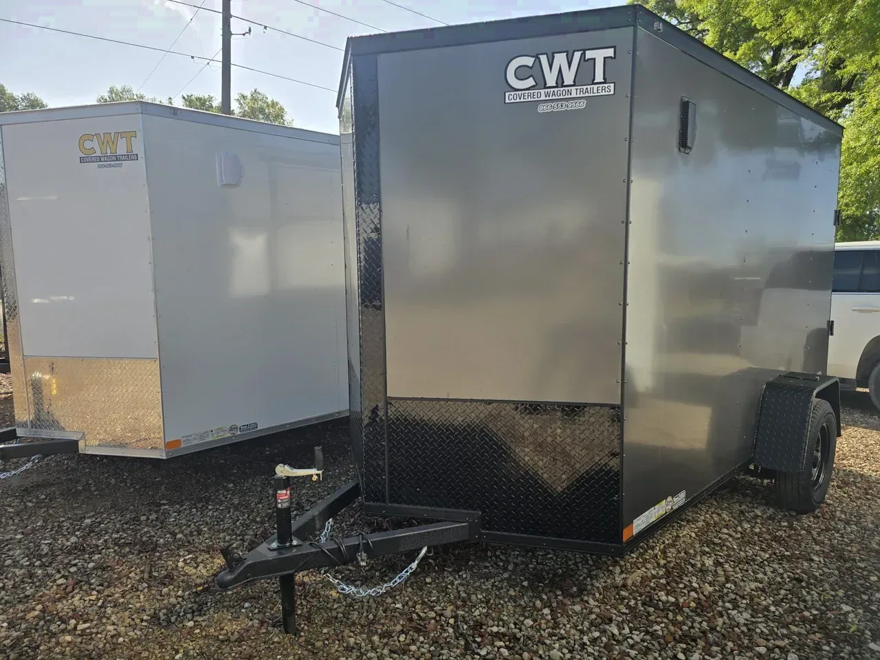 Enclosed 2026 6X10 Covered Wagon Trailers 6×10 Single Axle Enclosed Trailer With Ramp Door -eccw610-108324 6 ft. x10 ft.