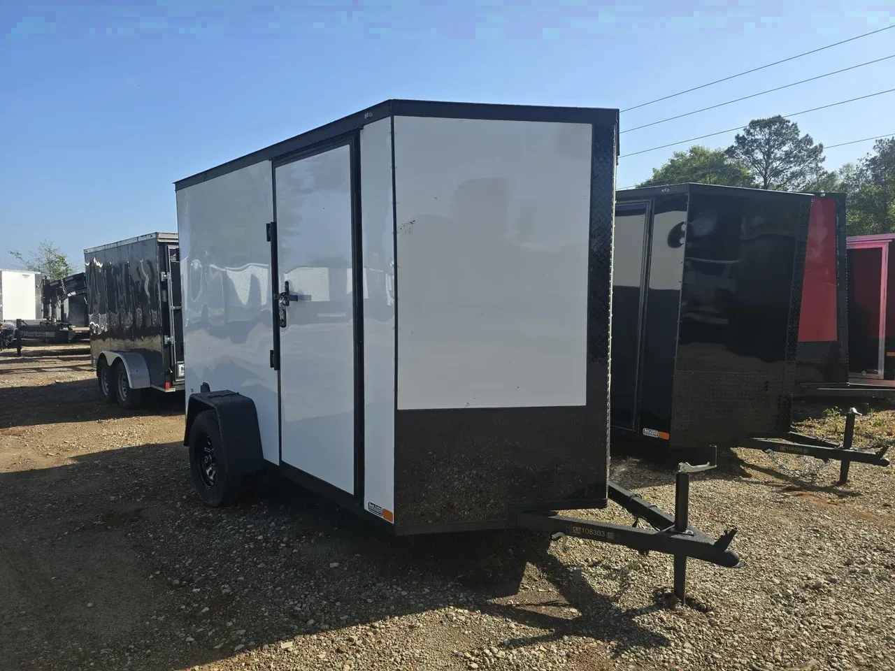 Enclosed 2026 6X10 Covered Wagon Trailers 6×10 Single Axle Enclosed Trailer With Ramp Door -eccw610-108303 6 ft. x10 ft.