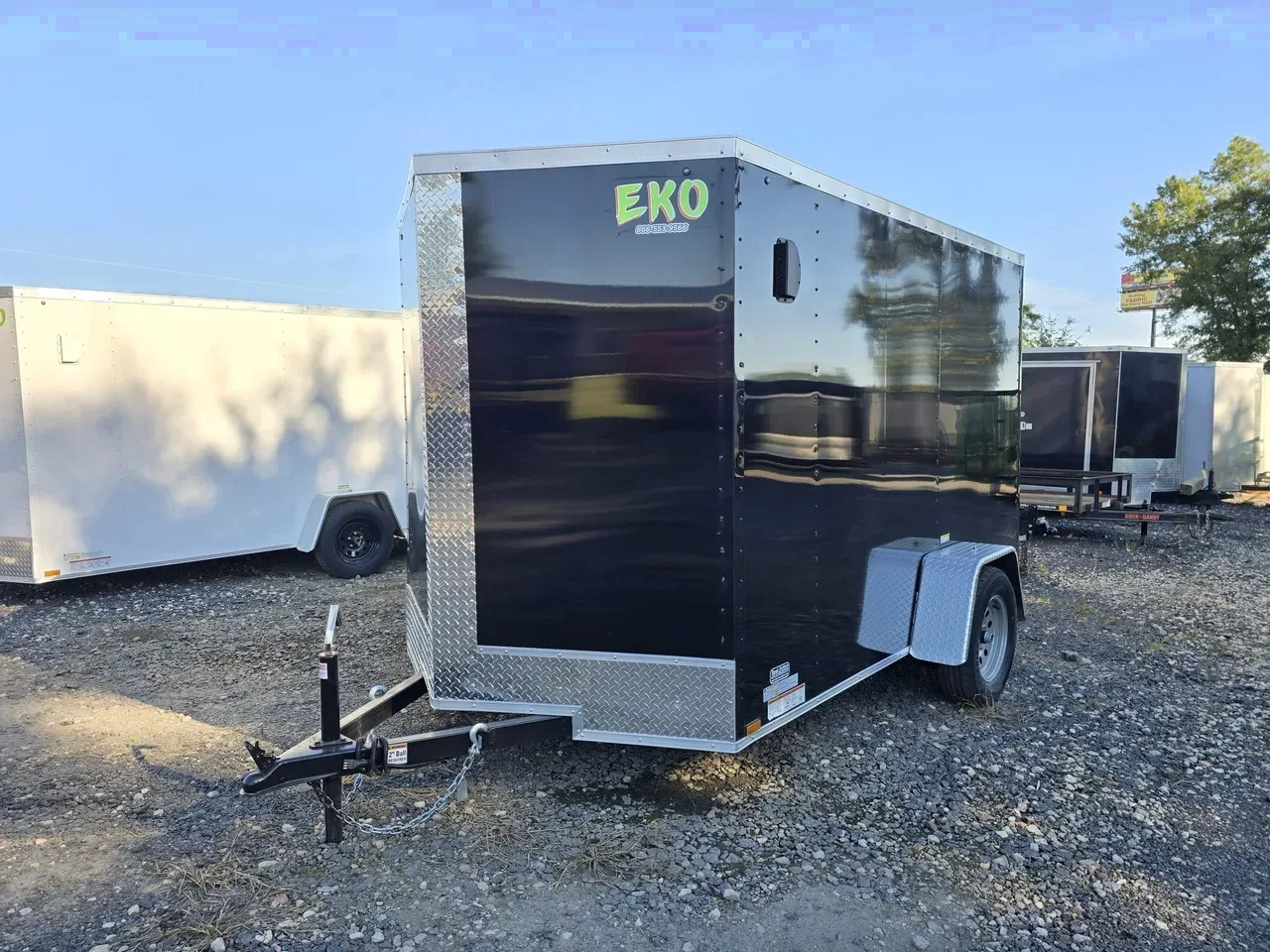 Enclosed 2026 6X10 Arising Trailers 6×10 EKO Sigle Axle Enclosed Trailer With Ramp Door -eccw610-001383 6 ft. x10 ft.