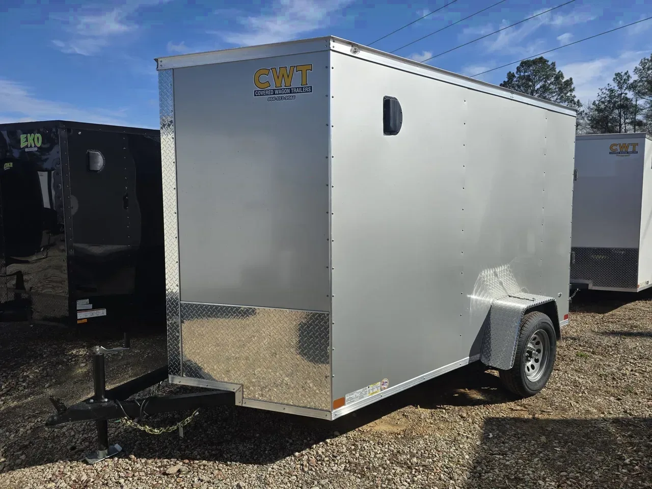 Enclosed 2027 6X10 Covered Wagon Trailers 6×10 Enclosed Trailer With Ramp Door