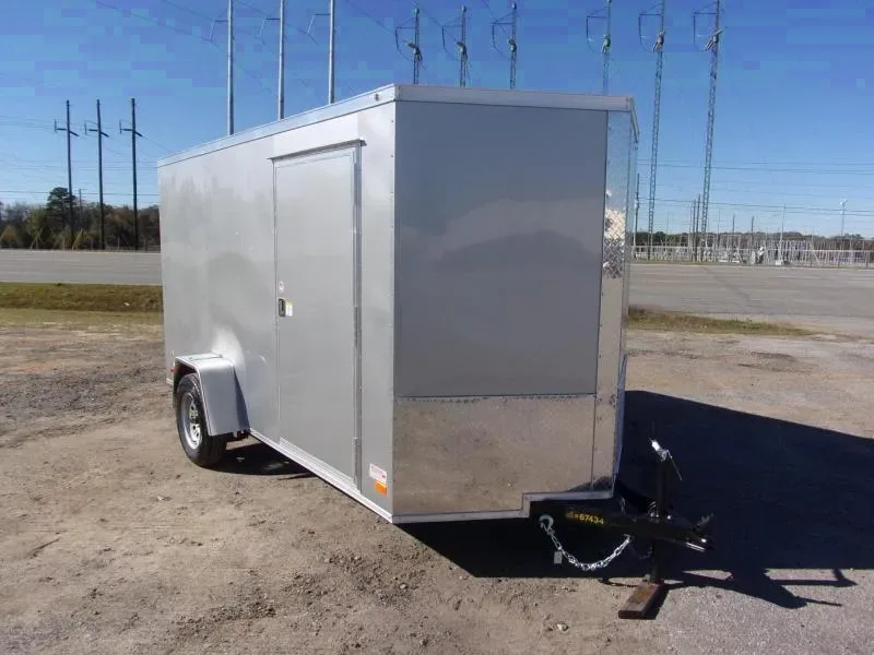 2025 Covered Wagon 6x12 Silver Enclosed Cargo Trailer - Make Offer