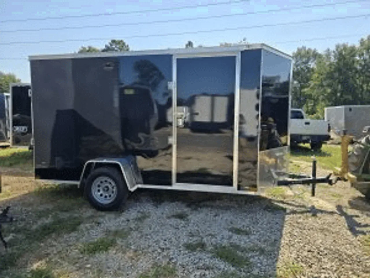 Enclosed 2026 6X12 Covered Wagon Trailers 6×12 Single Axel Enclosed Trailer With Ramp -ECCW612-107123 6 ft. x12 ft.
