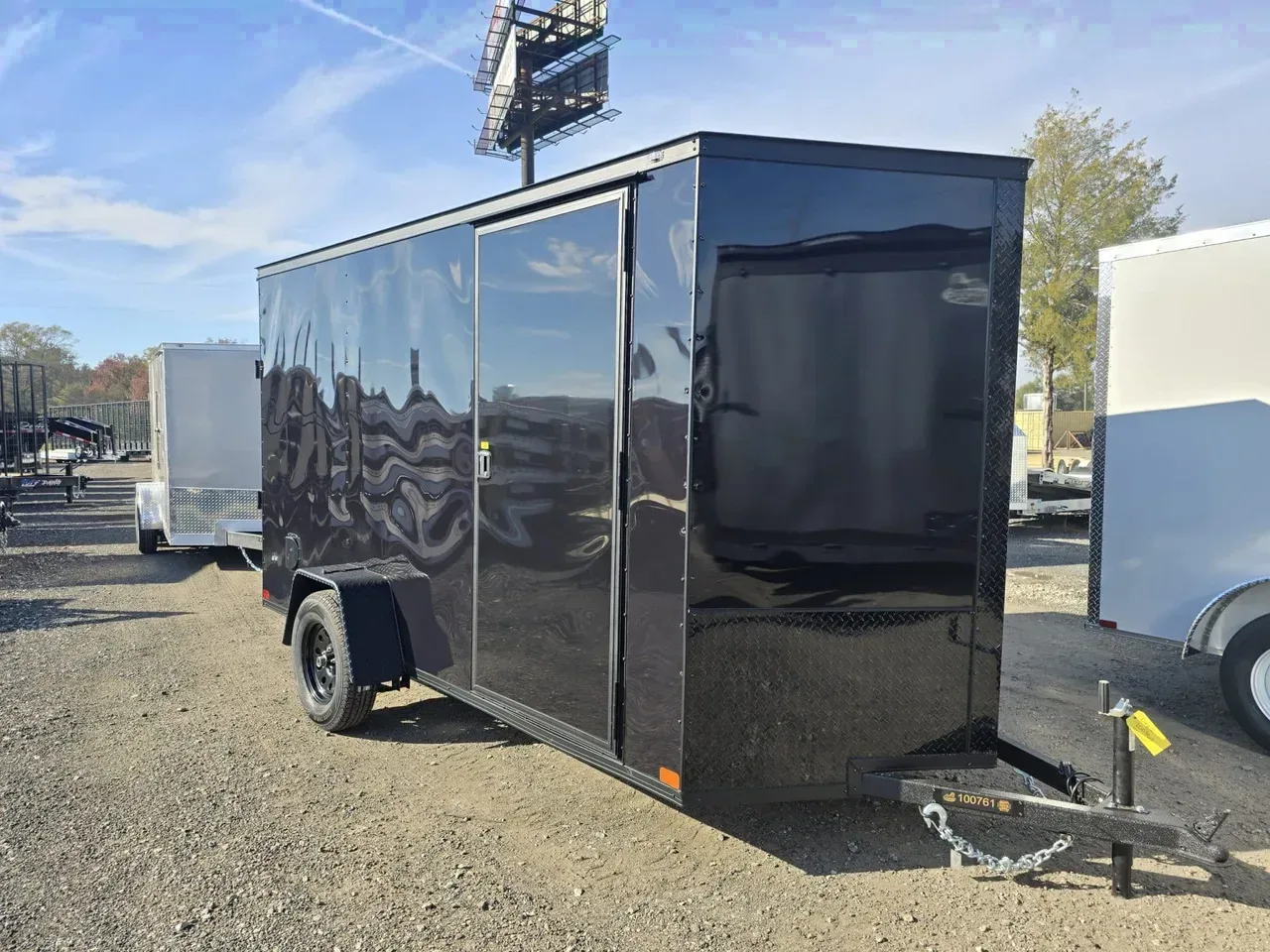 Enclosed 2026 6X12 Covered Wagon Trailers 6×12 enclosed Trailer Black Blackout -eccw612-113897 6 ft. x12 ft.