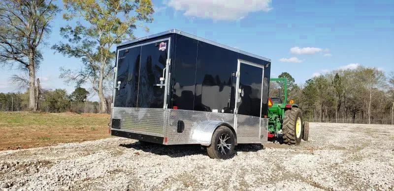 7x10 MCP ramp door  Red Enclosed Cargo Trailer