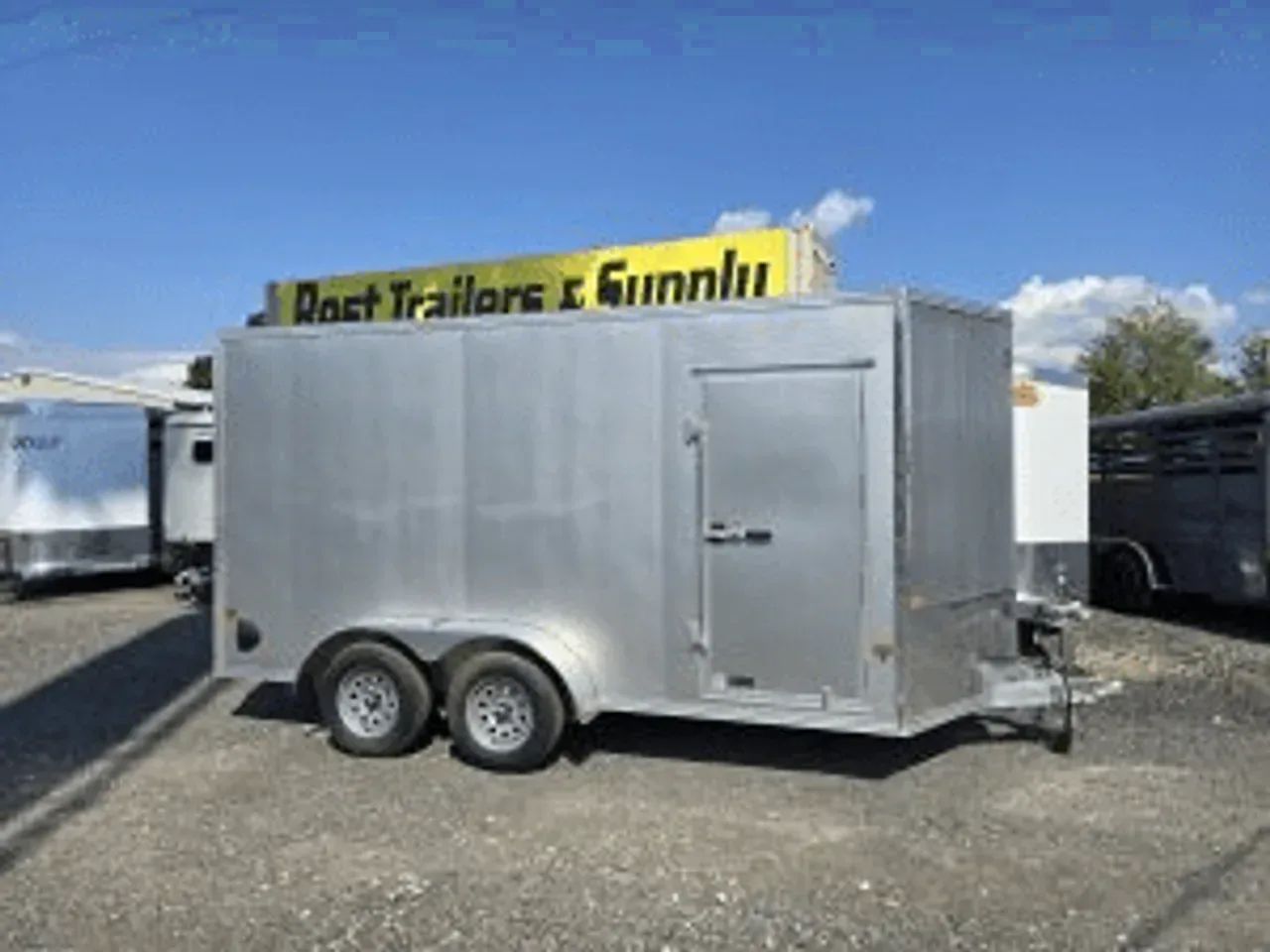 Aluminum 2025 7X14 EZ Hauler 7×14 tandem axle cargo enclosed aluminum trailer Aluminum Trailers-ECMI714-012103 7 ft. x14 ft.