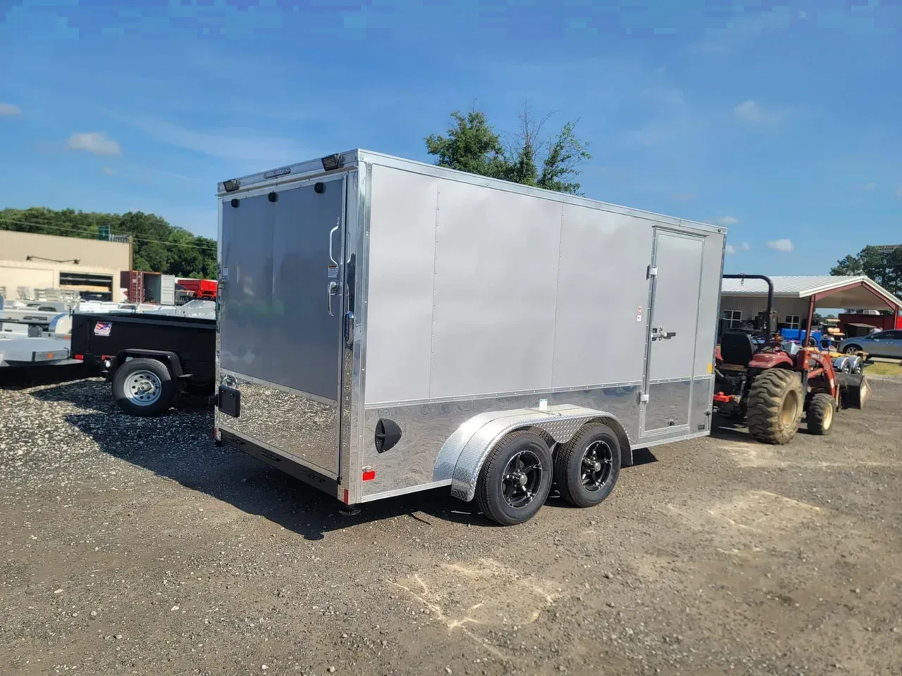 Enclosed 2024 7X14 Cargo Mate 7 x 14 low profile double motorcycle trailer enclosed Enclosed Trailers-eccw714-143977 7 ft. x14 ft.