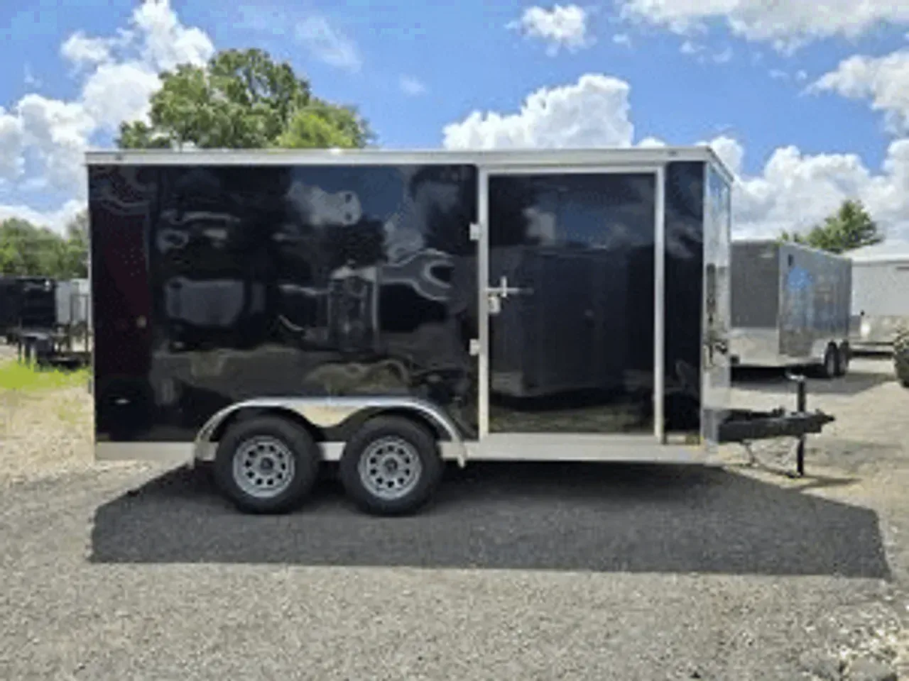 Enclosed 2026 7X14 Covered Wagon Trailers 7×14 TA black Enclosed Trailer -eccw714-108769 7 ft. x14 ft.