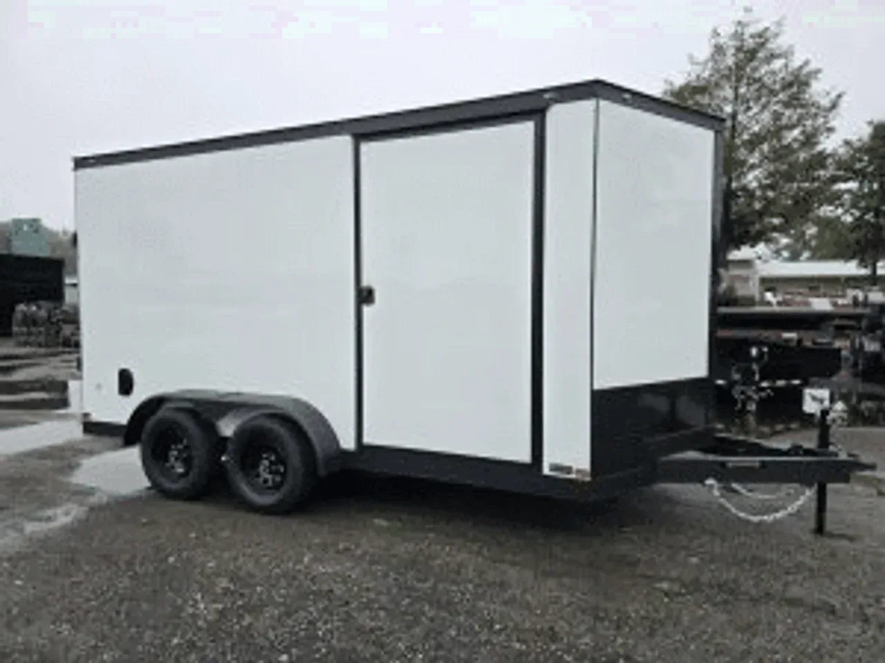 Enclosed 2026 7X14 Covered Wagon Trailers 7×14 TA black blackout enclosed motorcycle trailer -eccw714-112627 7 ft. x14 ft.