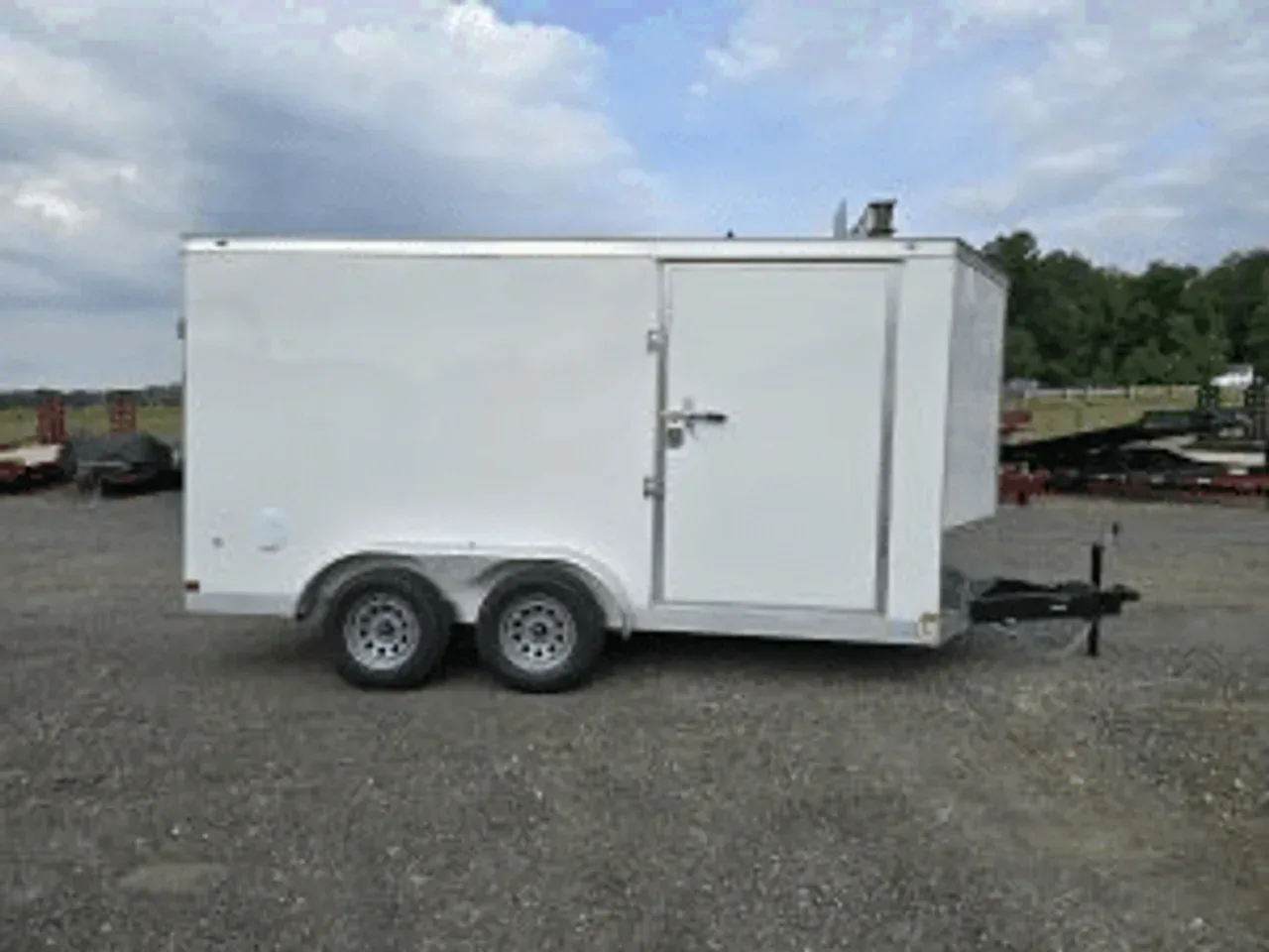Enclosed 2026 7X14 Covered Wagon Trailers 7×14 TA 7K Enclosed Trailer With Ramp Door -eccw714-113348 7 ft. x14 ft.