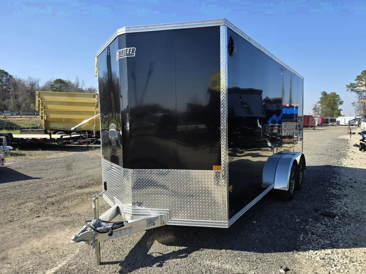 Aluminum 2026 7X16 EZ Hauler 7×16 XLT PRO tandem axle cargo enclosed aluminum trailer -ecmi716-XLT-039405 7 ft. x16 ft.