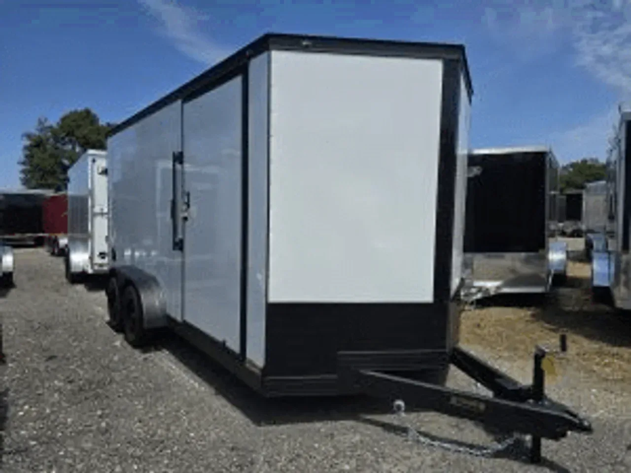 Enclosed 2026 7X16 Covered Wagon Trailers 7×16′ blackout enclosed trailer w extra wide doors -eccw716-104663 7 ft. x16 ft.